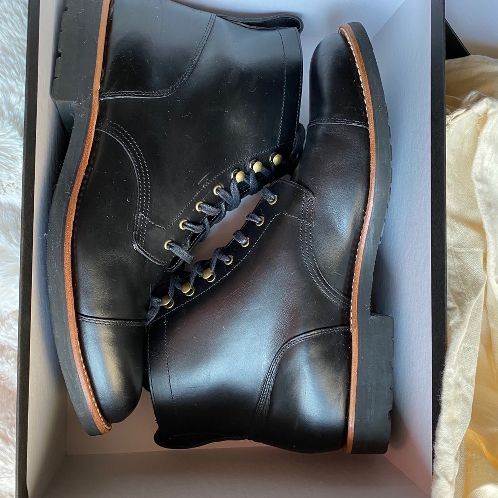 NIB J. Crew Kenton Leather Cap-Toe Boots
